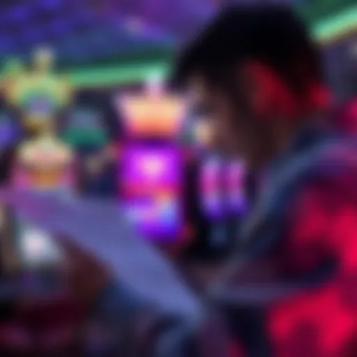 A person looking at a casino map, searching for the ISO Diamond Queen slot machine