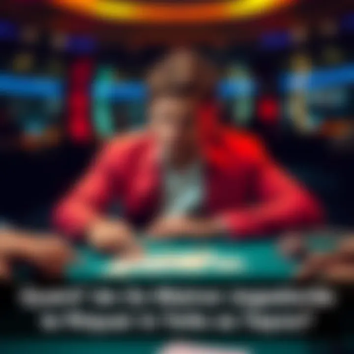 A skilled poker player at a table with cards and chips, showcasing concentration and strategy during a game