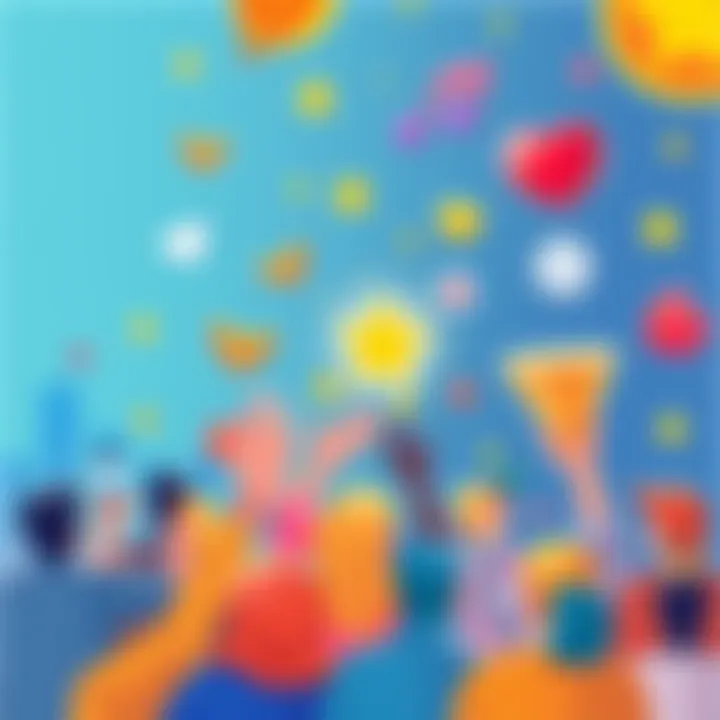 Selected Favorites Overview An illustration showing various recently chosen favorites with symbols of popularity and trends, highlighting people's preferences in the current scene.