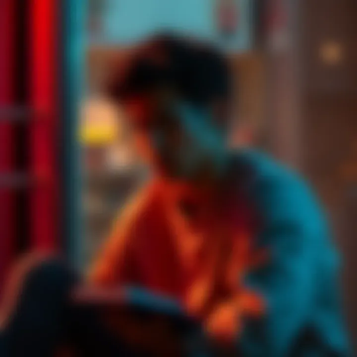 Individual sitting in thought with a notebook, contemplating self-esteem and love for oneself.