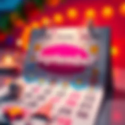 Colorful calendar page highlighting September with various event icons and surprises