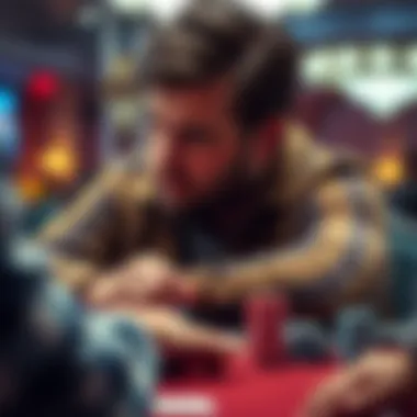 Shaun Deeb focused at a poker table, analyzing gameplay during a tournament