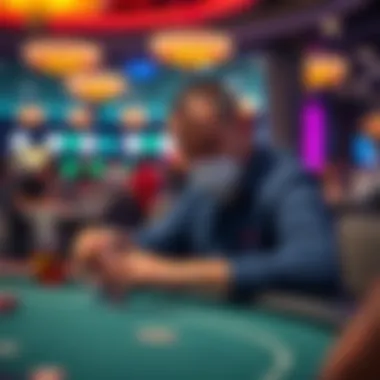 A poker player sitting at a table wearing a mask and using hand sanitizer, showing concern for health during the tournament.