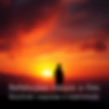 A person stands on a hill, gazing at a sunset that symbolizes hope and reflection.