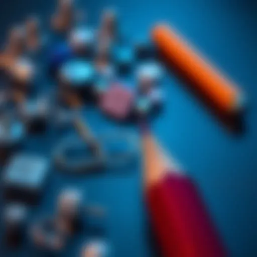 A close-up of small, everyday items like a paper clip and a pencil that highlight the idea of minor details having significant effects.