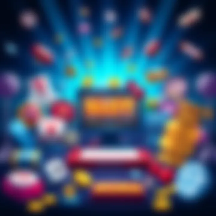 An illustration showing various slot game providers with an emphasis on those available in different regions, highlighting the absence of Hacksaw.