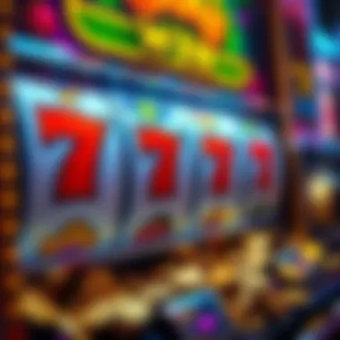 A close-up view of a slot machine showing winning symbols and coins spilling out, representing a successful play.