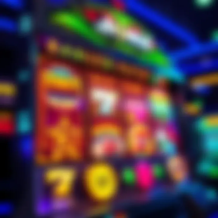 A colorful slot machine display showing various bonus offers and symbols, aimed at beginner players.