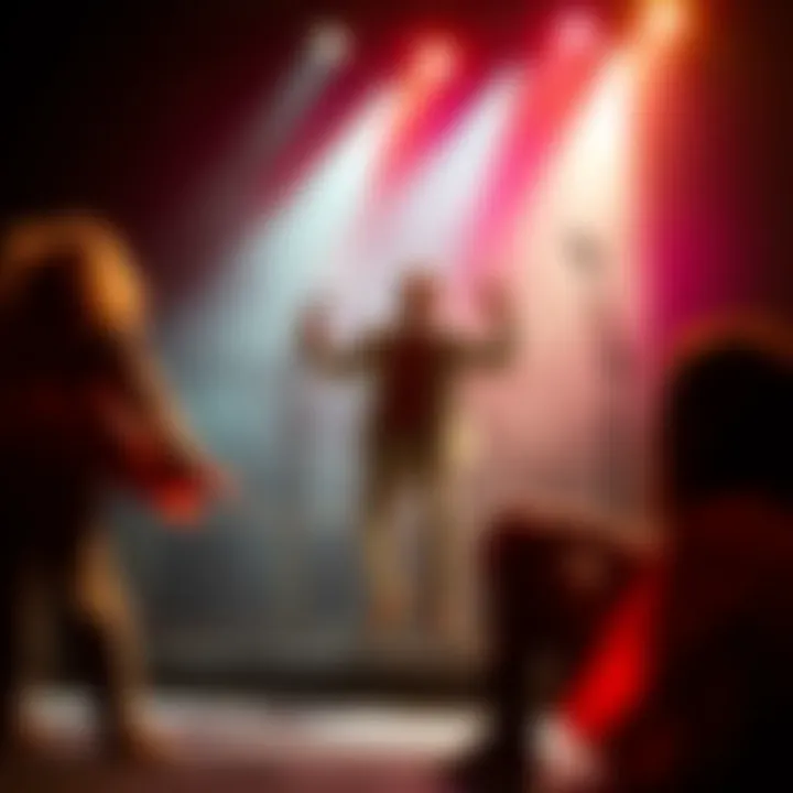 Actors performing on stage in a dramatic scene from Smacked Another Play
