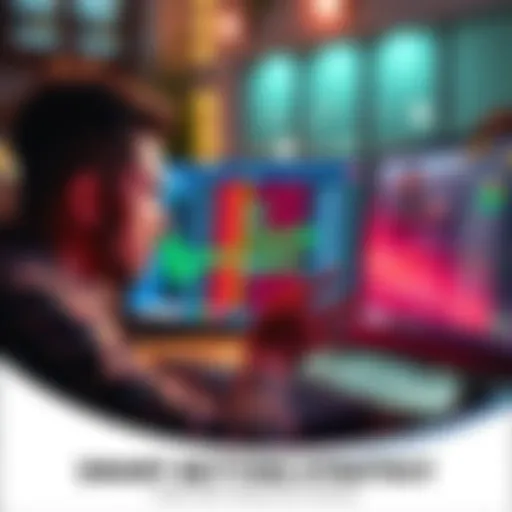 A person analyzing betting odds and strategies on a computer, showcasing thoughtful betting decisions.