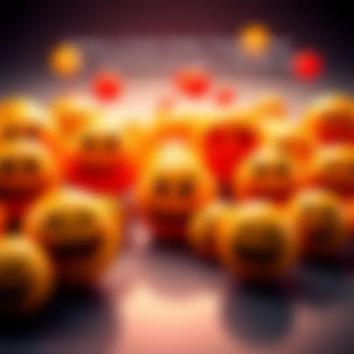 A collection of smiley emojis representing different emotions used in modern communication.