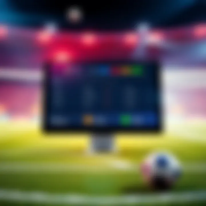 Screenshot of the Soccer Stats Hub displaying football statistics and betting tips generated by AI