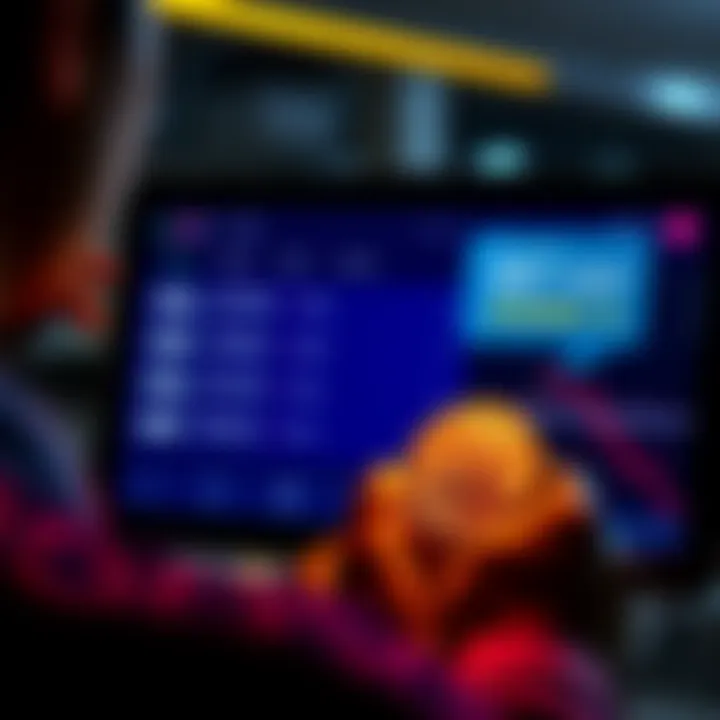 A person holding SOL cryptocurrency looking at a screen displaying USDT exchange rates, with a chat bubble indicating a direct message invitation.