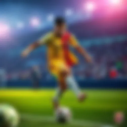 Soto dribbles the ball skillfully on the field, creating a scoring opportunity for his team