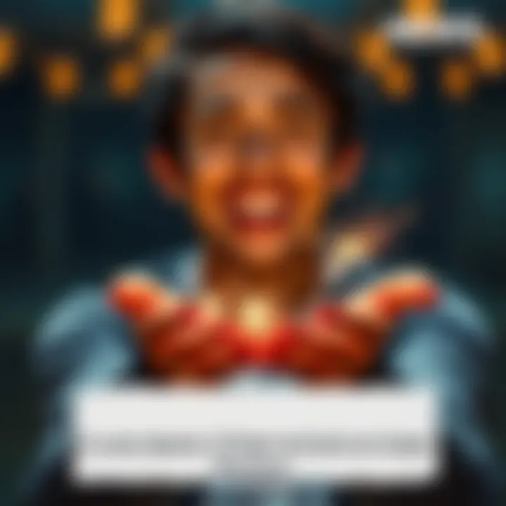 A person smiling while holding three colorful sparks in their hands, symbolizing good luck and daily victories.