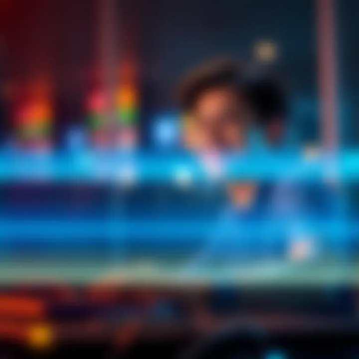 Special Day Feeling A person logging into a computer with a joyful expression, feeling excited about the day ahead.