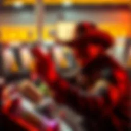 A player interacting with the spin feature in the Le Cowboy game, showing excitement and anticipation.