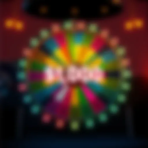 A colorful spin wheel with a cash prize of 1,000 dollars highlighted, showing excitement from winning.