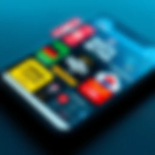 A close-up of a smartphone displaying various sports betting apps with promotional banners highlighting odds and bonuses.