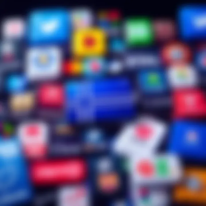 A collage of popular sports betting apps and websites used in Iceland, featuring logos and screenshots of local and international platforms.