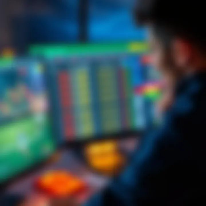 A person analyzing betting options and strategies while looking at a computer screen featuring the DK bonus offers