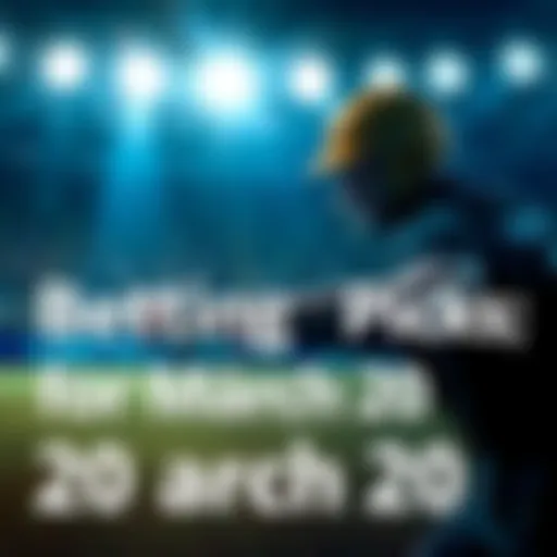 Sports Betting Picks for March 20 Graphic showing sports betting options and suggestions for March 20, 2026