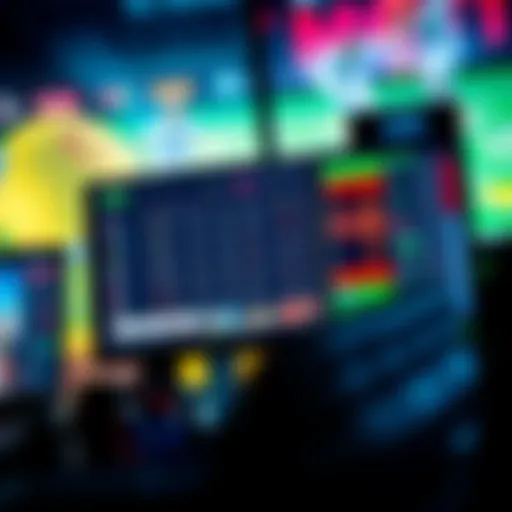Sports Betting Sites Overview A collection of sports betting websites shown on a computer screen with betting odds displayed prominently.