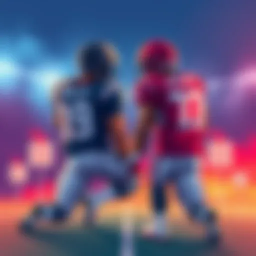 Sports Betting Strategy Swap Illustration showing a sports betting strategy involving two players, Stafford and Jeanty, with symbols of sacks and reception targets.
