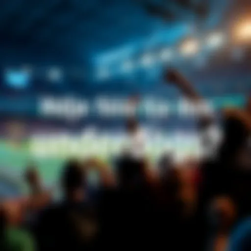 A group of excited sports fans cheering for underdog teams during a game