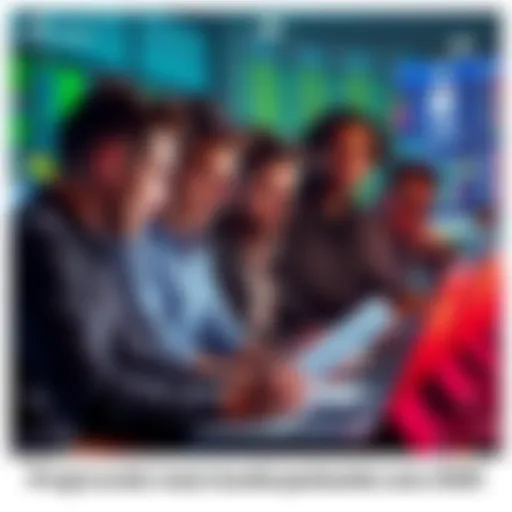 Sports bettors analyzing data A group of sports bettors reviewing statistics and options for betting with laptops and papers in front of them