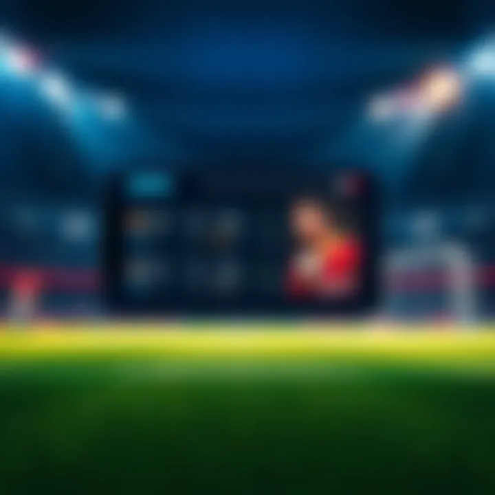 Screenshot of a sports prediction app showing upcoming events and metrics