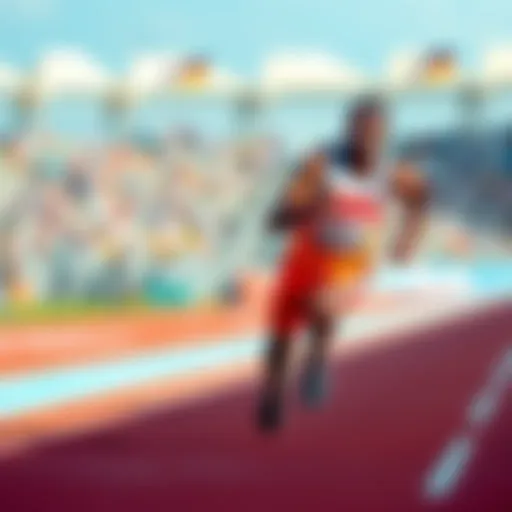 Jereem Richards and Steven Gardiner competing in a 400m sprint race at the Grand Slam Track event