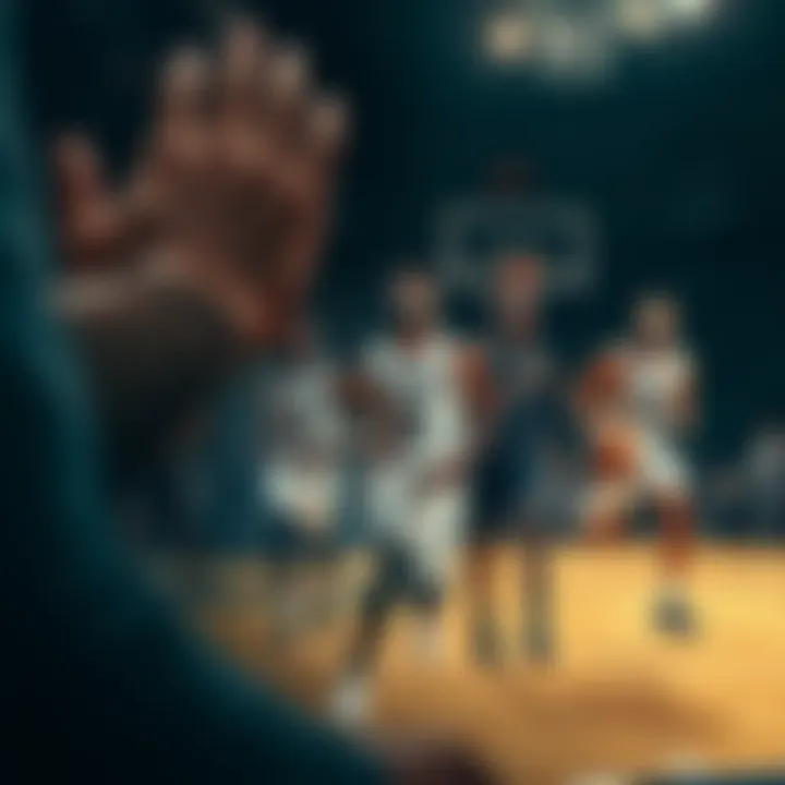 The Spurs basketball team on the court during a game, showcasing their dynamic plays and teamwork.