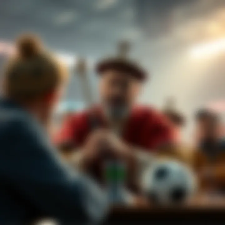 St. Brown discussing betting strategies with a group of people, focusing on parlay betting