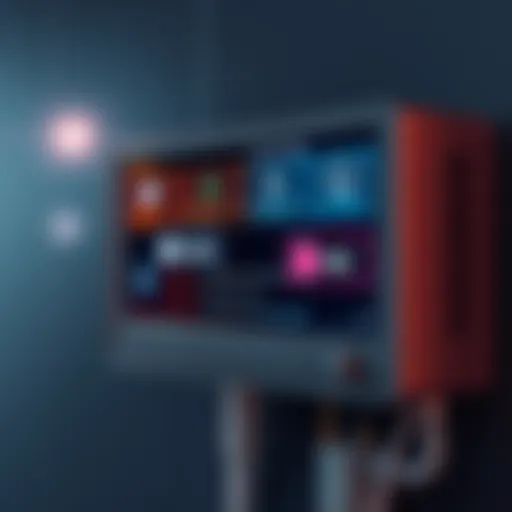 A graphic showing error messages on a digital screen related to Stake AC service failure