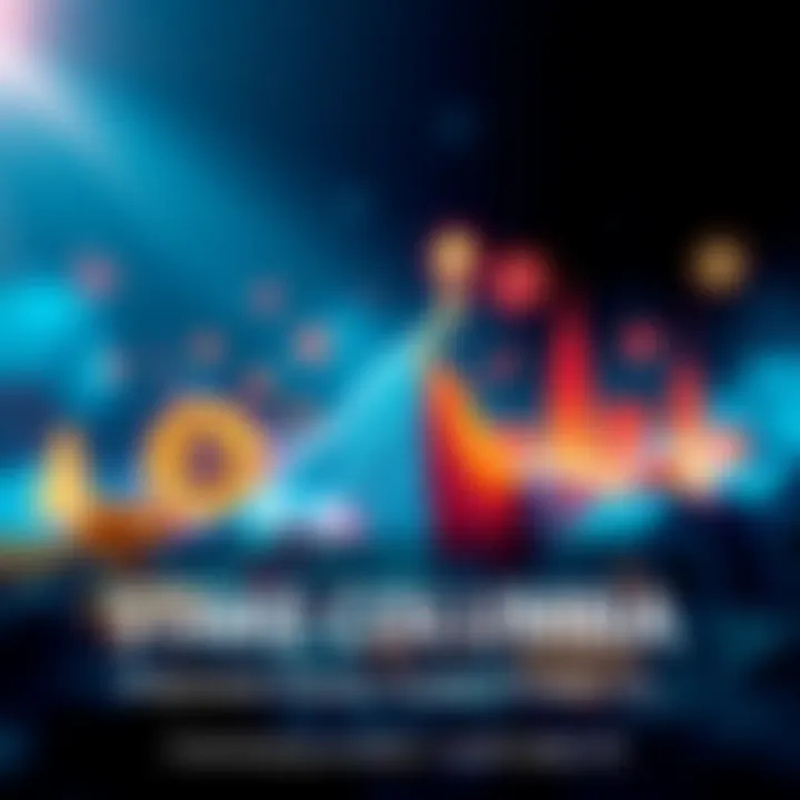 A digital graphic illustrating the announcement of Stake Columbia with elements symbolizing growth and investment opportunities, featuring bold colors and modern design.