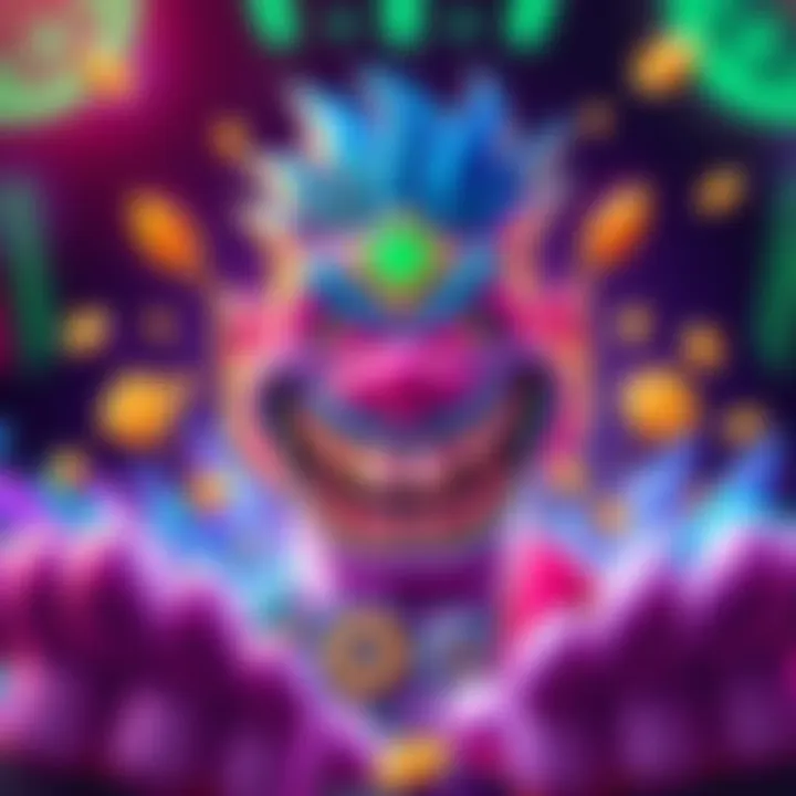 A graphic showcasing the new bonus from Stake, featuring vibrant colors and symbols of luck and profit, inviting people to learn more about it.