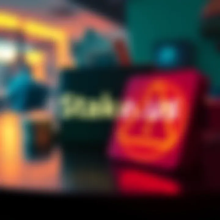 Visual representation of Stake.us facing a ban in Indiana, showing a digital wallet with funds inside and a warning sign