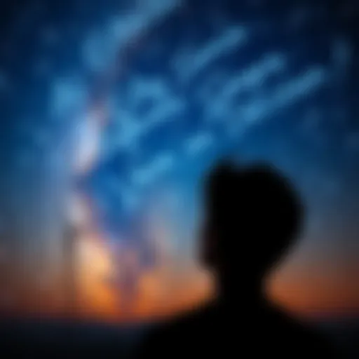 A person looking at the night sky filled with stars, contemplating choices in life.