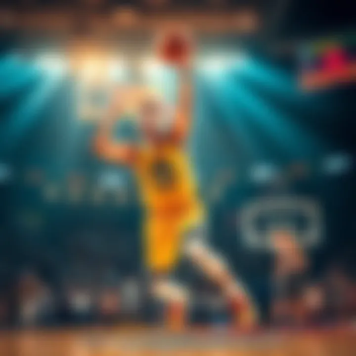 Stephen Curry in action Stephen Curry shooting a basketball during a game, showcasing his skills on the court.