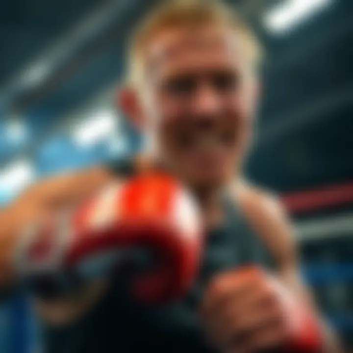 Steve Asplund in training, focused and determined, ready for a potential knockout victory