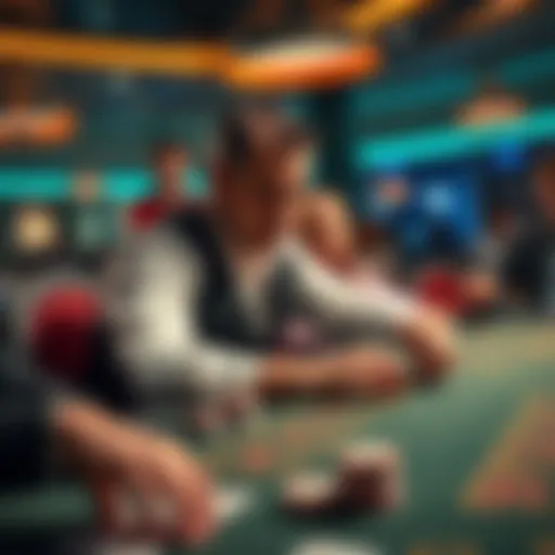 A player at a blackjack table makes an unusual move, impacting the game for everyone around.