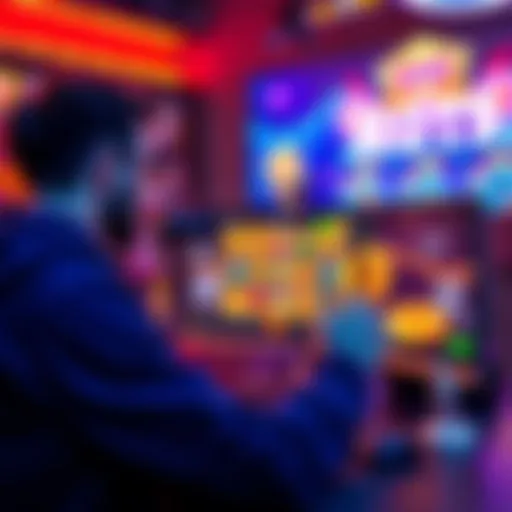 Streaming Slots Setup A person streaming a slots game on a computer with a camera and microphone setup.