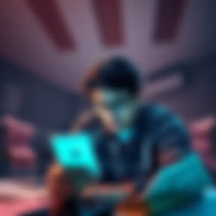 Individual looking worried while checking cryptocurrency prices on their phone, surrounded by bills and financial documents