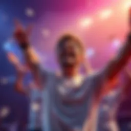 A person celebrating after winning money from small bets, showing excitement and joy.
