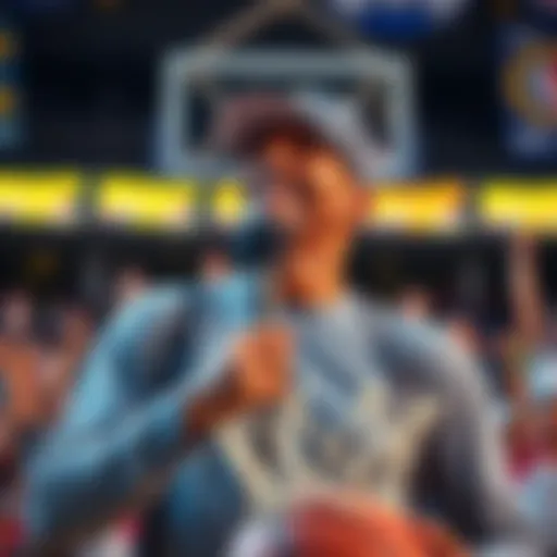 A bettor celebrating a winning bet related to March Madness with a basketball