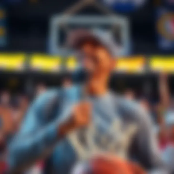 A bettor celebrating a winning bet related to March Madness with a basketball