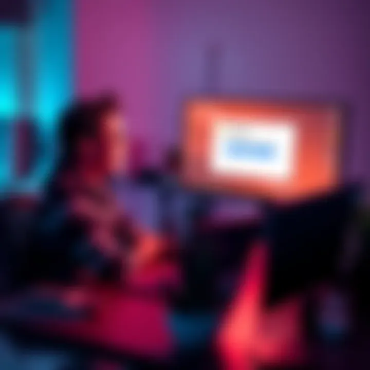 A person sitting at a desk, looking at a computer screen displaying a successful withdrawal confirmation from the Gleaming platform, smiling with relief.