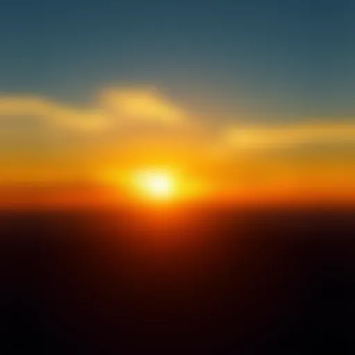 A beautiful sunrise casting warm colors in the sky, symbolizing new beginnings and hope for the future.