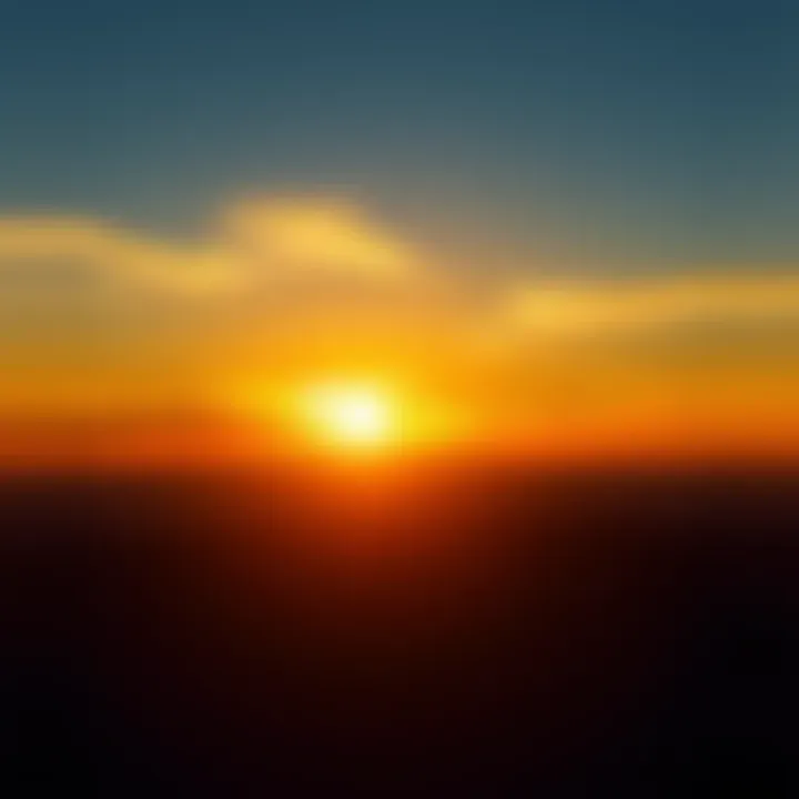 A beautiful sunrise casting warm colors in the sky, symbolizing new beginnings and hope for the future.